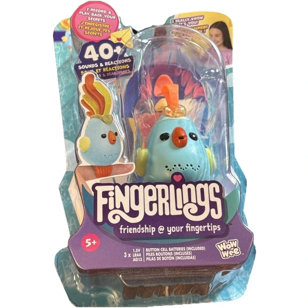 Fingerlings Sweet Tweets Lionel Blue Bird Interactive Toy 40+ Sounds New